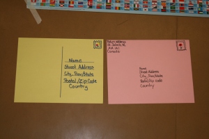 Postcard and Envelope addresses